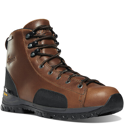 DANNER WORK Men's 6" Stronghold Soft Toe EH Waterproof Work Boot Dark Brown - 16723