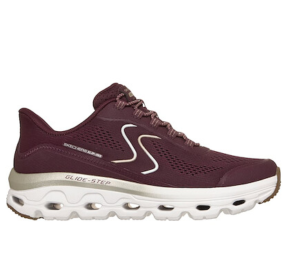 Skechers Women's Glide-Step Sole Hands Free Slip-Ins Burgundy Gold -  180272-BUGD