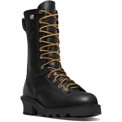 DANNER WORK Men's 10" Flashpoint II Soft Toe EH All Leather Work Boot Black - 18102