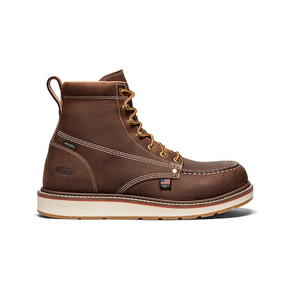 KEEN Utility Men's 6" Liberty Carbon Composite Toe Waterproof Work Boot Chestnut/Gum - 1030604