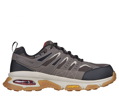 SKECHERS WORK Men's Skech-Air Envoy ST - Arcket Steel Toe Work Shoe Taupe/Black - 200140-TPBK