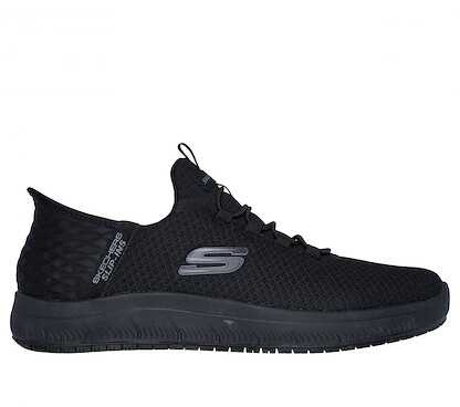 SKECHERS WORK Men's Slip-Ins Summits - Coslin Soft Toe EH Work Shoe Black - 200205-BBK