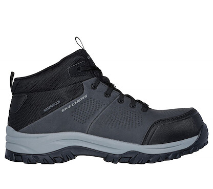 SKECHERS WORK Men's Relment - Erett Composite Toe Waterproof Work Boot Charcoal/Black - 200248-CCBK