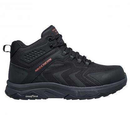 SKECHERS WORK Men's Speed-Flex Trekker Carbon Nano Toe Work Boot Black/Red - 200256-BKRD