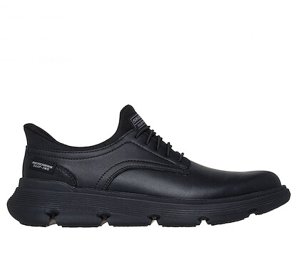 SKECHERS WORK Men's Slip-Ins Garza Soft Toe Slip Resistant Work Shoe Black - 200310-BLK