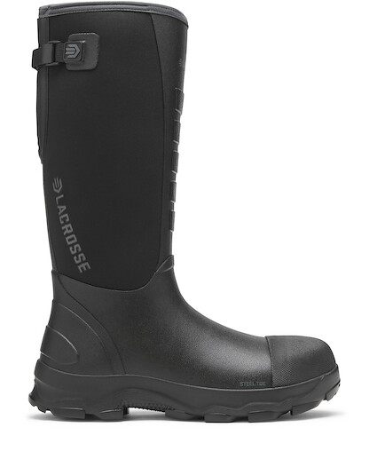 LACROSSE WORK Men's Alpha Lite II Steel Toe Waterproof Pull-On Work Boot Black - 210002