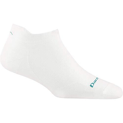 Darn Tough Women's Run No Show Tab No Cushion Ultra-Lightweight Running Sock White - 1043-WHITE