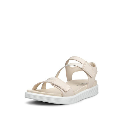 ECCO Women's Soft 3-Strap Sandal Limestone/Limestone - 23880359113