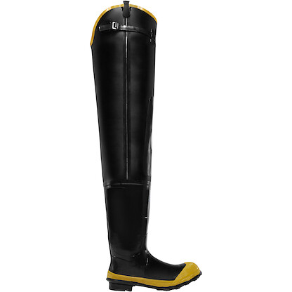 LACROSSE WORK Men's 32" Economy Hip Waders Steel Toe Waterproof Work Boot Black - 24009091