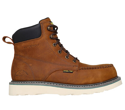 SKECHERS WORK x John Deere Men's Kadmiel - Rockworth Steel Toe Waterproof Work Boot Red/Brown - 256113-CDB