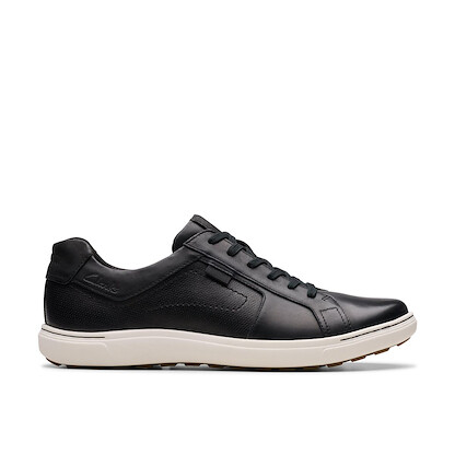 Clarks Men's Mapstone Lace Sneaker Black Leather - 26176885