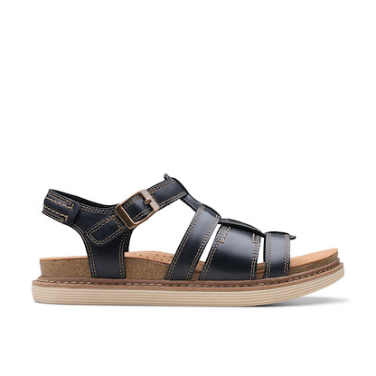 Clarks Women's Arwell Sun Sandal Black Leather - 26181412