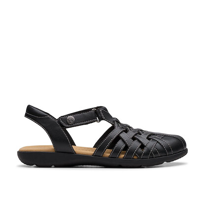 Clarks Women's Elizabelle Mia Sandal Black Leather - 26181905