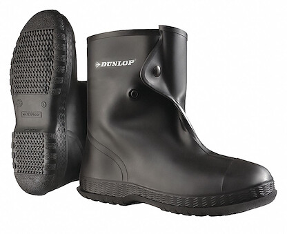 DUNLOP 10" Chemical Resistant Waterproof Overshoe Black - 87025