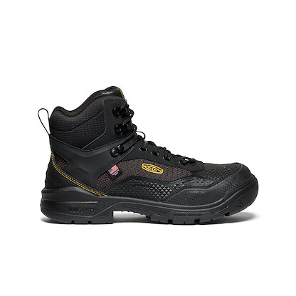 KEEN Utility Men's Stronglite 6" Carbon Toe Waterproof Work Boot Black/Black - 1030866
