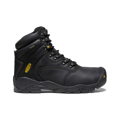 KEEN Utility Men's 6" Louisville Steel Toe Waterproof Work Boot Black - 1011357