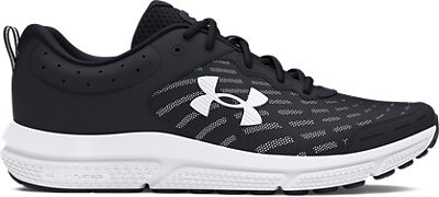 Under Armour Men's Charged Assert 10 Wide (2E) Running Shoes Black/Black/White - 3028816-001