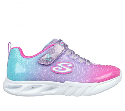 Skechers Girls' Flicker Flash - Ombre Dreamer Sneaker Pink/Mutli - 303703L-PKMT