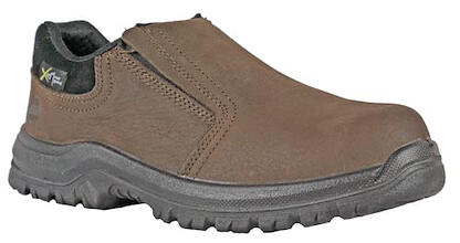 HOSS Men's Worker Slip-On Composite Toe Internal Metatarsal Guard Work Shoe Brown Crazy Horse - 30402