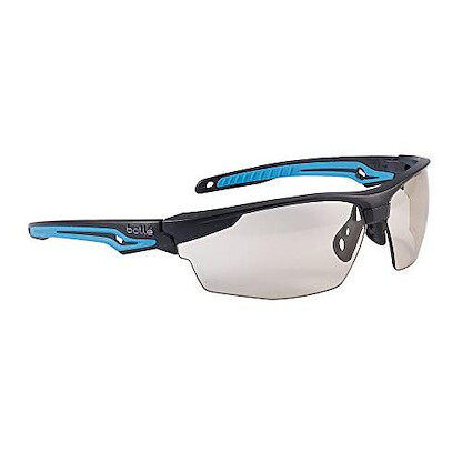 Bollé Safety 40305, Tryon Safety Glasses Platinum, Black/Blue Frame, CSP Lenses