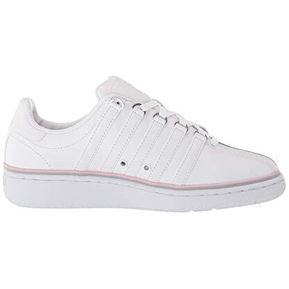 K-Swiss Women's Classic VN Sneaker White/Parfait Pinik/Microchip/Rose Gold - 93343-156
