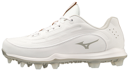 Mizuno Women's 9-Spike Advanced Finch Elite 6 TPU Molded Fastpitch Softball Cleats White - 320687.0000