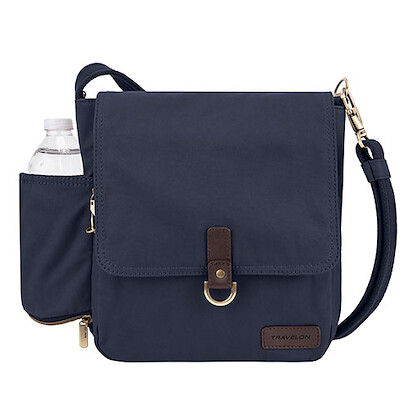Travelon Anti-Theft Courier Tour Bag Navy - 33305-350