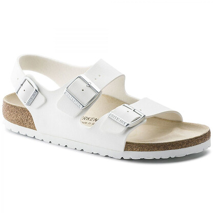 BIRKENSTOCK Unisex Milano White Birko-Flor (regular width) - 0034731