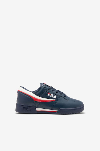 FILA Unisex Kids' Original Fitness Sneaker Navy/White/Red - 3VF80105-460