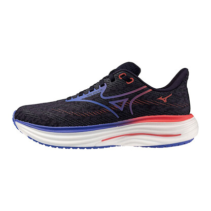 Mizuno Women's WAVE RIDER 29 Running Shoe Odyssey Grey-Iris Bloom - 411536.9W6U