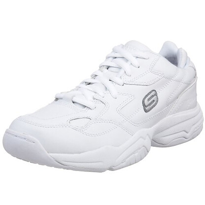 SKECHERS WORK Men's Keystone Soft Toe Slip Resistant Athletic Work Shoe White - 76690EW
