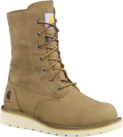 Carhartt Women's 8" Soft Toe EH Waterproof Sherpa Lined Fold-Down Wedge Work Boot Hickory - FW8069-W