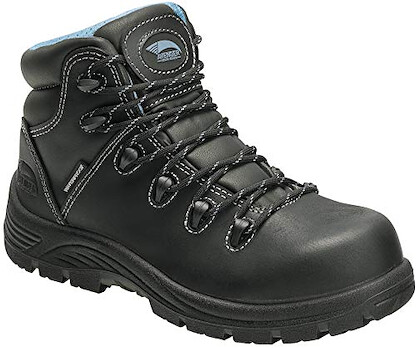 Avenger Women's 6" Framer Composite Toe Waterproof PR Hiker Work Boot Black/Blue - A7127