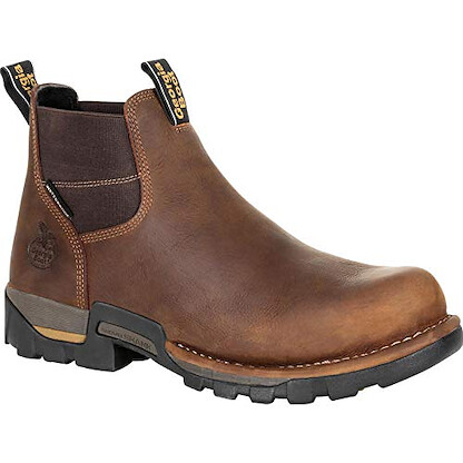 GEORGIA BOOT Men's 4" Eagle One Soft Toe Waterproof Chelsea Work Boot Brown - GB00315