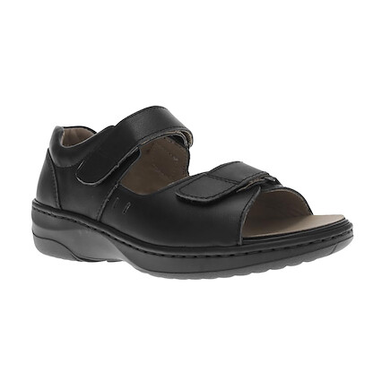Propet Women's Gemma Sandal Black Leather - WSO086LBLK