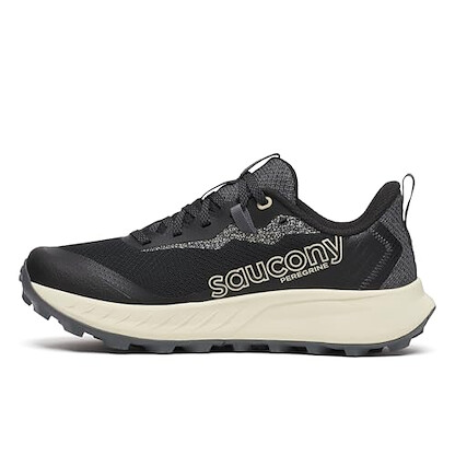 Saucony Women's Peregrine 15 Sneaker, Black/Pearl,