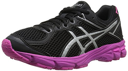 ASICS Kids' GT-1000 4 GS PR Grade School Running Shoe Black/Silver/Pink Ribbon - C506N.9093