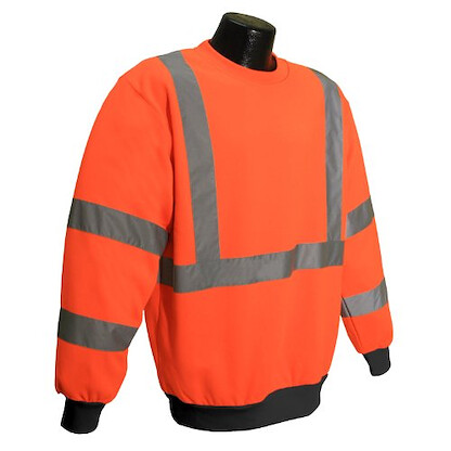 Radians Men's Class 3 Pullover Sweatshirt Hi-Vis Orange - SS01O