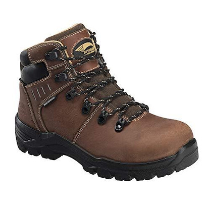 Avenger Women's 6" Foundation Carbon Composite Toe PR Waterproof Work Boots Brown - A7451