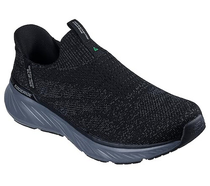 Skechers Men's Edgeride Commissioner Hands Free Slip-in Sneaker, Black/Charcoal, 11.5 X-Wide