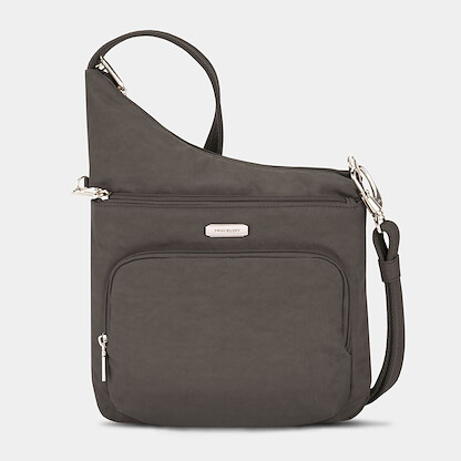 Travelon Anti-Theft Essentials North/South Asymmetric Crossbody Smoke - 43487-510