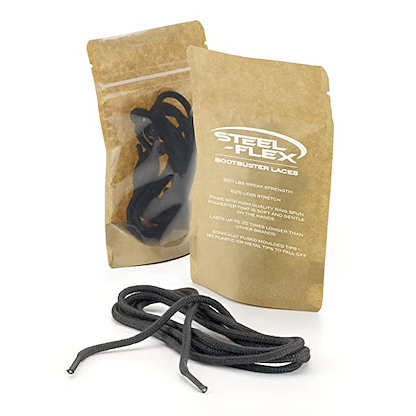STLFLX™ BootBUSTER 54" Black Heavy Duty Boot Laces (one pair) - SEN-652