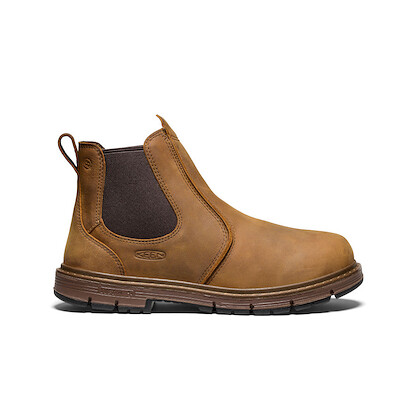 KEEN Utility Men's San Jose Chelsea Soft Toe EH Pull-On Work Boot Belgian/Gum - 1030646