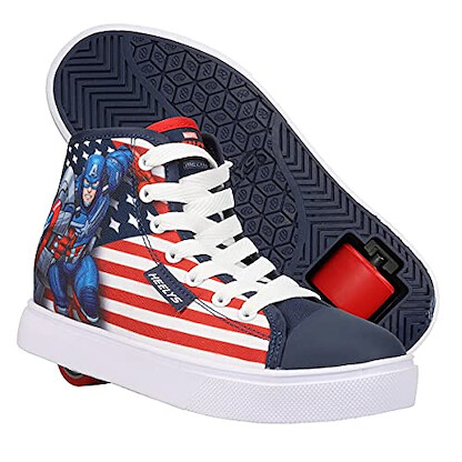 Heelys Boy's Hustle Captain America Shoes Navy/Red/White - HES10448H-NRDRYW