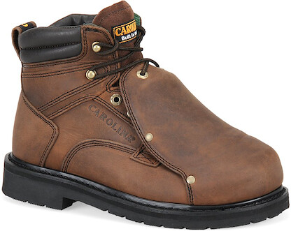 CAROLINA Men's 6" MetPRO Steel Toe External Metatarsal Guard Work Boot Brown - 599