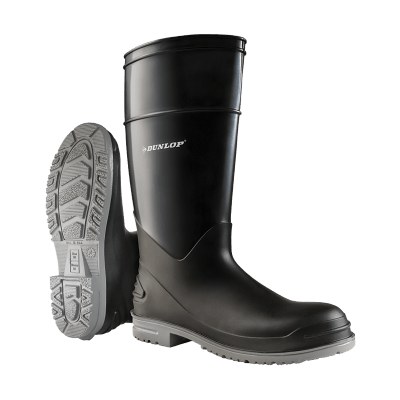 DUNLOP 16" PolyGoliath PVC Steel Toe ESD Waterproof Pull On Work Boot Grey - 8968200