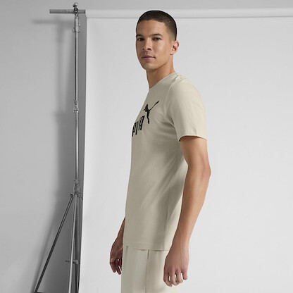 PUMA Men's Essentials Logo T-Shirt Alpine Snow - 68801187