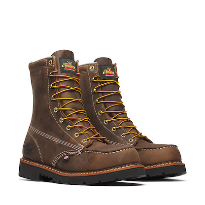Thorogood Men's 8” American Heritage Steel Toe Work Boot Brown Crazy Horse - 804-4398