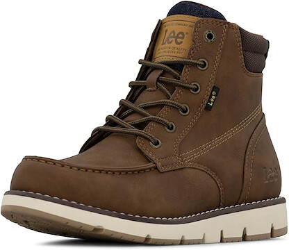 Lee Men's Waylon High-Top Boot British Tan/Chocolate/Navy Denim - M000079-2511
