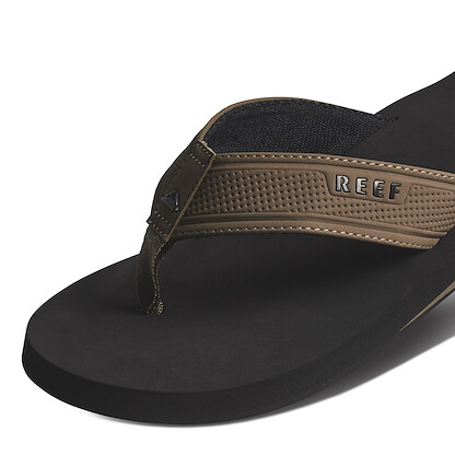 Reef Men's The Layback Sandal, Black/Tan, 12